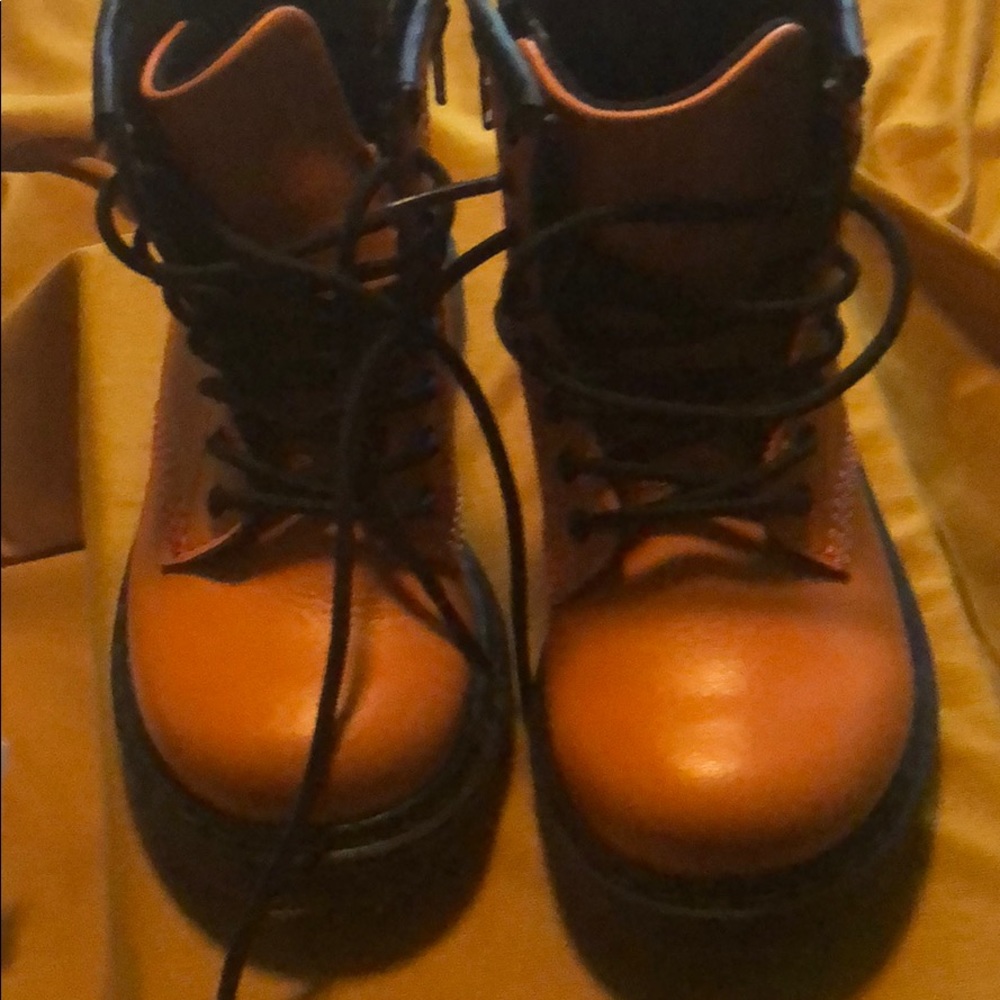 Dr. Martens Orange hiking boots